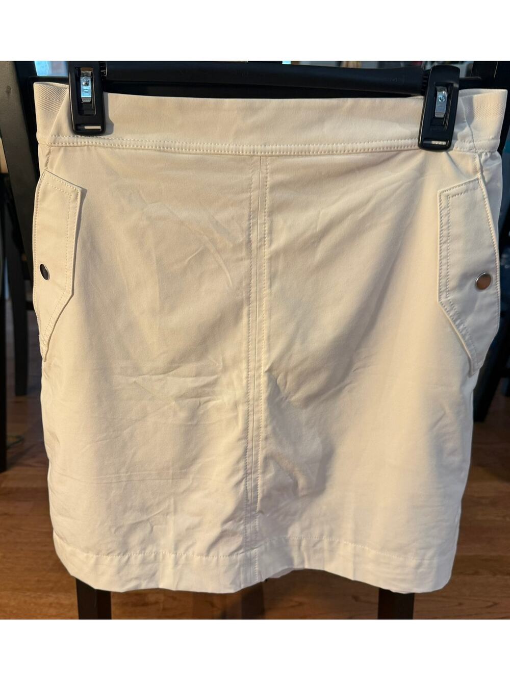 Athleta White Skort Womens Size 10 Athletic Skirt 4 Pocket Shorts